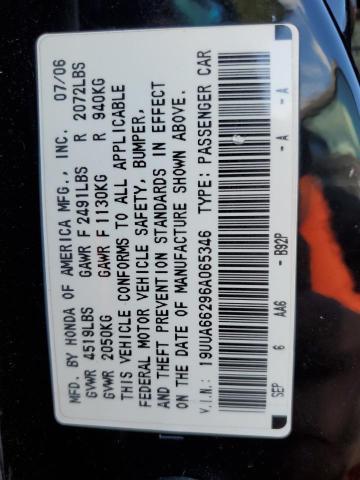 Photo 10 from auction – 2006 ACURA 3.2TL with VIN 19UUA66296A065346
