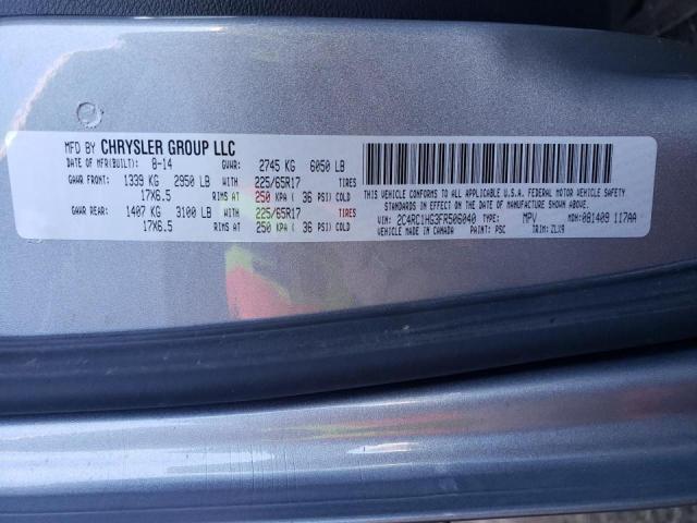 Photo 10 from auction – 2015 CHRYSLER TOWN & COU with VIN 2C4RC1HG3FR506040