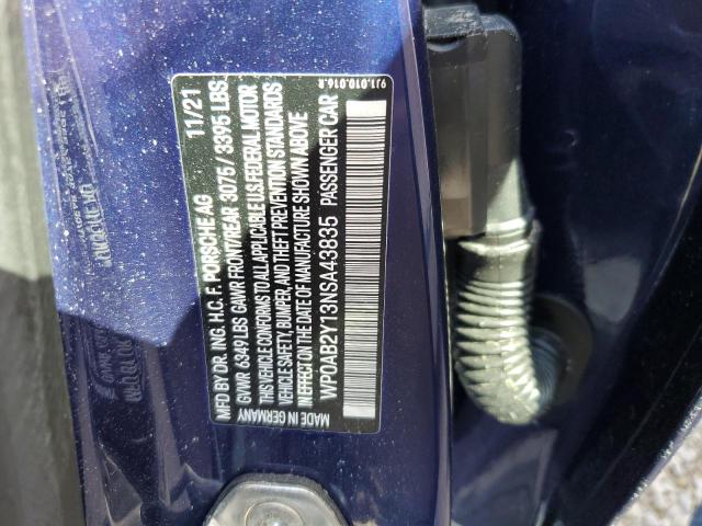 Photo 10 from auction – 2022 PORSCHE TAYCAN 4S with VIN WP0AB2Y13NSA43835