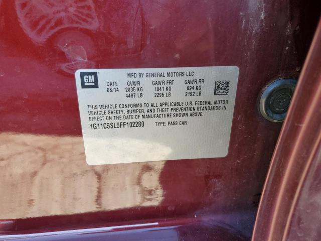 Photo 10 from auction – 2015 CHEVROLET MALIBU 1LT with VIN 1G11C5SL5FF102280