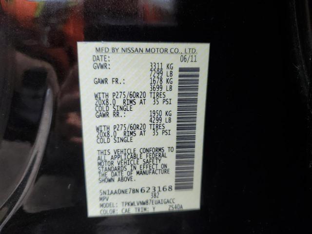 Photo 10 from auction – 2011 NISSAN ARMADA PLA with VIN 5N1AA0NE7BN623168