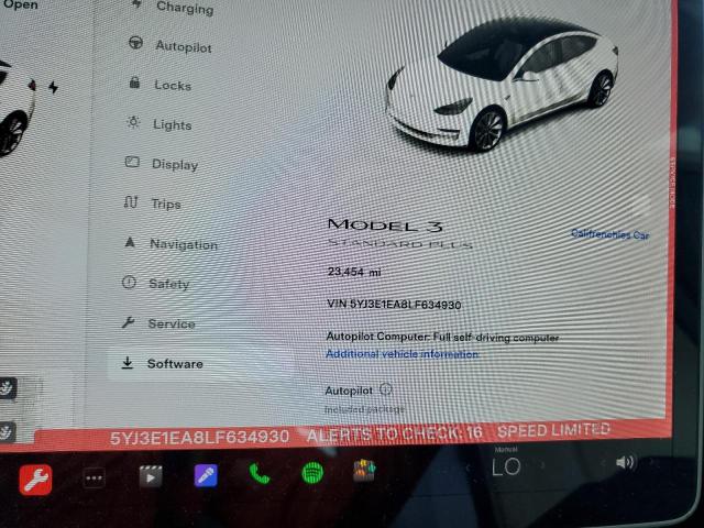 Photo 8 from auction – 2020 TESLA MODEL 3 with VIN 5YJ3E1EA8LF634930