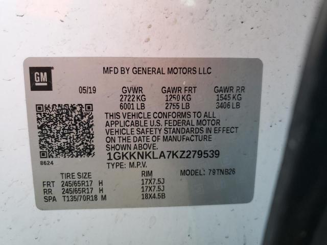 Photo 10 from auction – 2019 GMC ACADIA SLE with VIN 1GKKNKLA7KZ279539