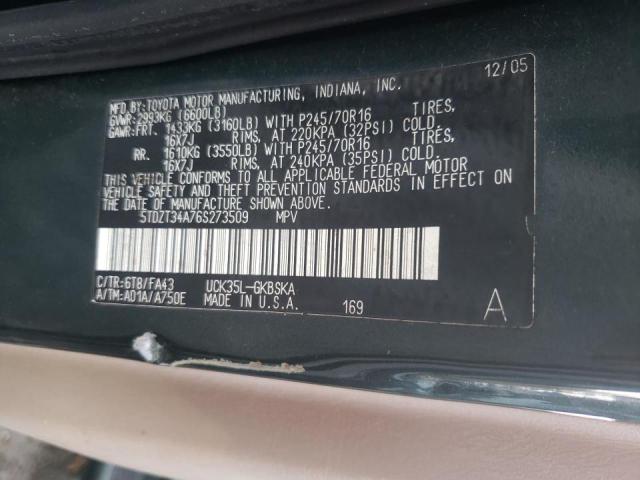 Photo 10 from auction – 2006 TOYOTA SEQUOIA SR with VIN 5TDZT34A76S273509