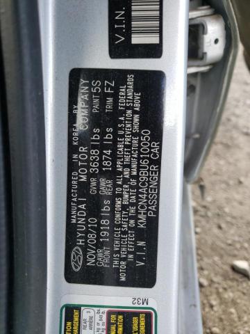 Photo 10 from auction – 2011 HYUNDAI ACCENT GLS with VIN KMHCN4AC9BU610050