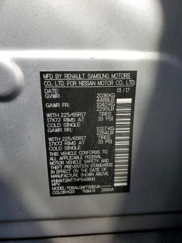 Photo 10 from auction – 2017 NISSAN ROGUE S with VIN KNMAT2MT7HP549841