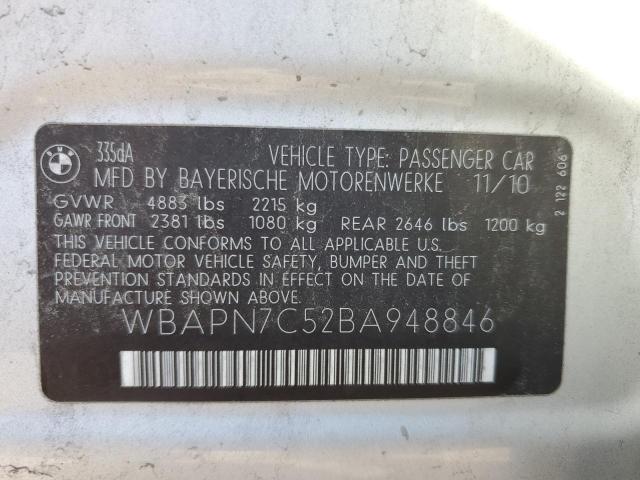 Photo 10 from auction – 2011 BMW 335 D with VIN WBAPN7C52BA948846