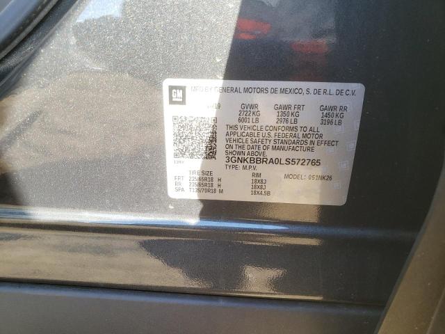 Photo 10 from auction – 2020 CHEVROLET BLAZER 1LT with VIN 3GNKBBRA0LS572765