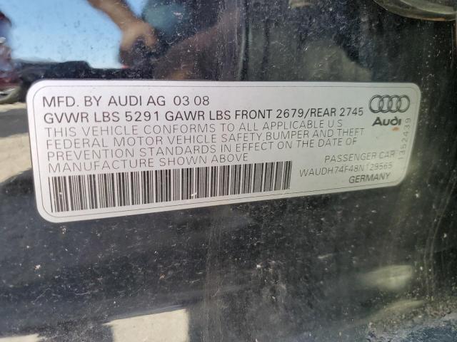 Photo 10 from auction – 2008 AUDI A6 3.2 QUA with VIN WAUDH74F48N129565