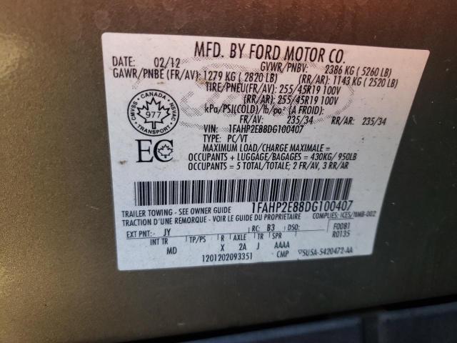 Photo 10 from auction – 2013 FORD TAURUS SEL with VIN 1FAHP2E88DG100407