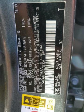 Photo 10 from auction – 2019 TOYOTA HIGHLANDER with VIN 5TDJZRFH2KS728320
