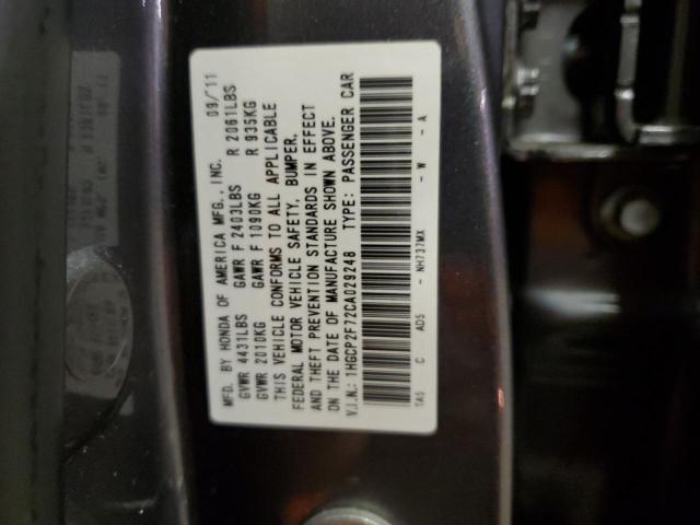 Photo 10 from auction – 2012 HONDA ACCORD EX with VIN 1HGCP2F72CA029248