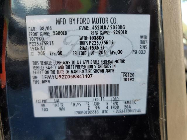 Photo 10 from auction – 2005 FORD ESCAPE XLS with VIN 1FMYU92Z05KB41407