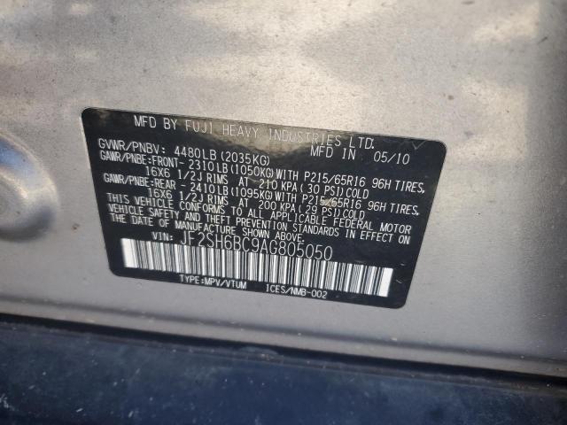 Photo 10 from auction – 2010 SUBARU FORESTER X with VIN JF2SH6BC9AG805050