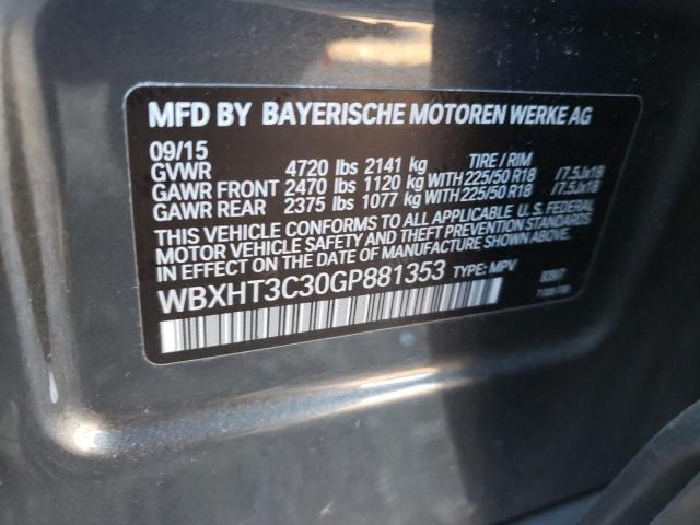 Photo 10 from auction – 2016 BMW X1 XDRIVE2 with VIN WBXHT3C30GP881353
