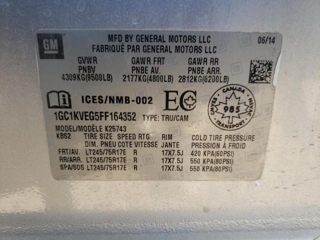 Photo 10 from auction – 2015 CHEVROLET SILVERADO with VIN 1GC1KVEG5FF164352