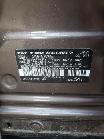 Photo 10 from auction – 2019 MITSUBISHI OUTLANDER with VIN JA4AZ3A35KZ035467