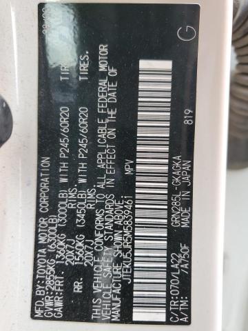 Photo 10 from auction – 2021 TOYOTA 4RUNNER TR with VIN JTEKU5JR5M5839461