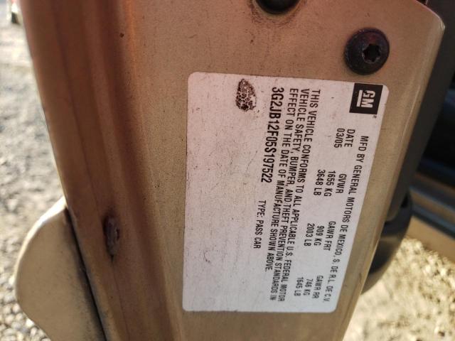 Photo 10 from auction – 2005 PONTIAC SUNFIRE with VIN 3G2JB12F05S197522
