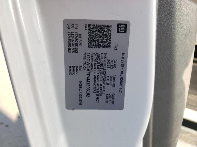 Photo 10 from auction – 2021 CHEVROLET EXPRESS G2 with VIN 1GCWGAFP4M1306182