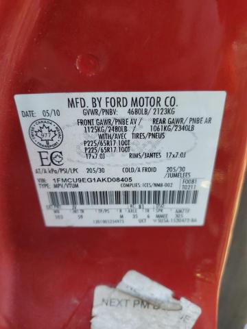 Photo 10 from auction – 2010 FORD ESCAPE LIM with VIN 1FMCU9EG1AKD08405