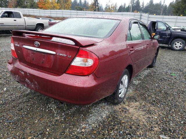 Photo 4 from auction – 2004 TOYOTA CAMRY LE with VIN JTDBE32K640250293