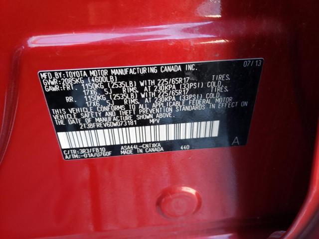 Zdjęcie 10 z aukcji – 2013 TOYOTA RAV4 LE z VIN 2T3BFREV6DW073181