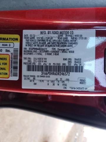 Photo 10 from auction – 2013 FORD FUSION SE with VIN 3FA6P0HR6DR246572