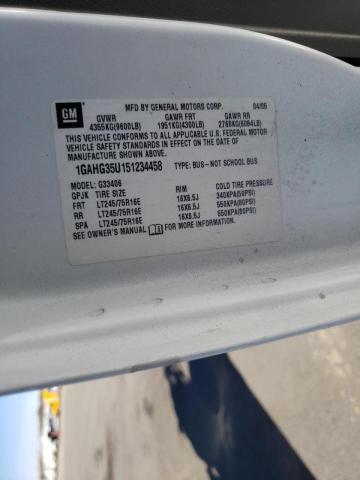 Photo 10 from auction – 2005 CHEVROLET EXPRESS G3 with VIN 1GAHG35U151234458