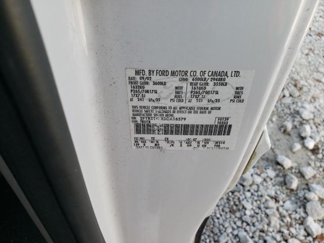 Photo 10 from auction – 2003 FORD F150 with VIN 2FTRX18LX3CA16579