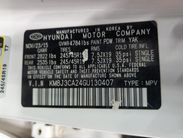 Photo 10 from auction – 2016 HYUNDAI TUCSON LIM with VIN KM8J3CA24GU130407