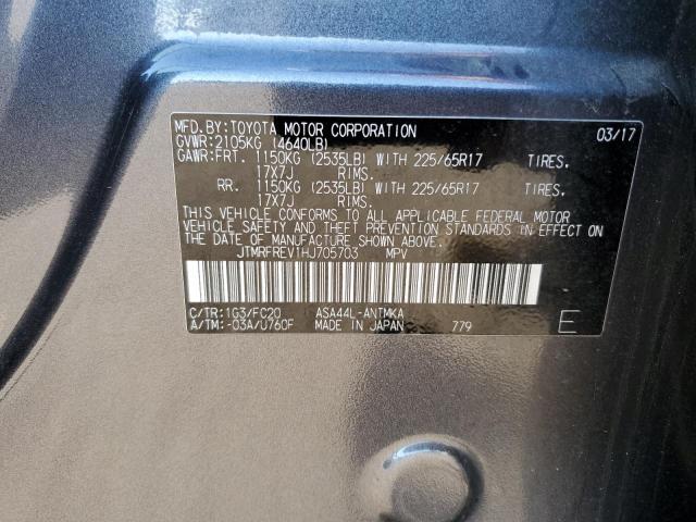 Photo 10 from auction – 2017 TOYOTA RAV4 XLE with VIN JTMRFREV1HJ705703