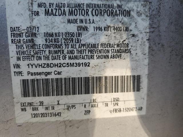 Photo 10 from auction – 2012 MAZDA 6 I with VIN 1YVHZ8DH2C5M39192