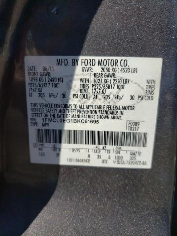 Photo 10 from auction – 2011 FORD ESCAPE LIM with VIN 1FMCU0EG1BKC61695