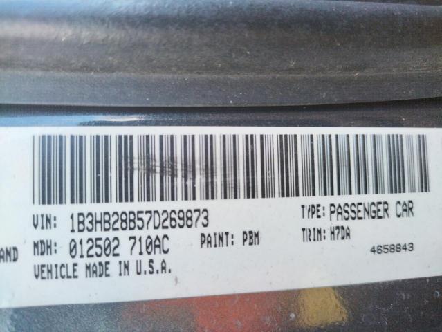 Photo 10 from auction – 2007 DODGE CALIBER with VIN 1B3HB28B57D269873