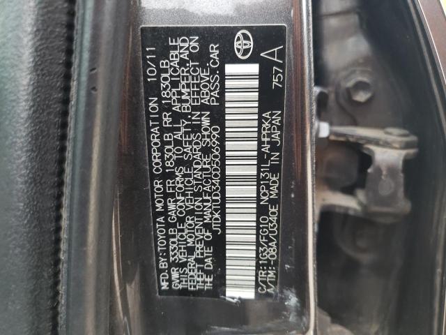 Photo 10 from auction – 2012 TOYOTA YARIS with VIN JTDKTUD34CD506990