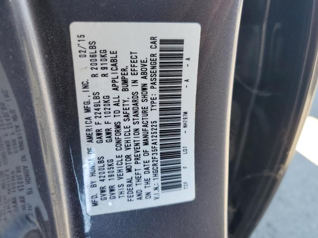 Photo 10 from auction – 2015 HONDA ACCORD LX with VIN 1HGCR2F35FA125225
