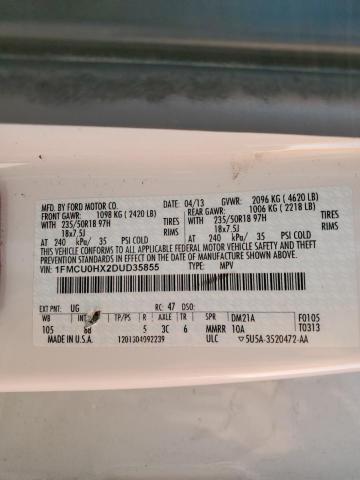 Photo 10 from auction – 2013 FORD ESCAPE SEL with VIN 1FMCU0HX2DUD35855