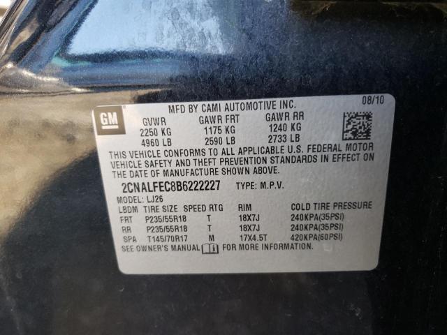 Photo 10 from auction – 2011 CHEVROLET EQUINOX LT with VIN 2CNALFEC8B6222227