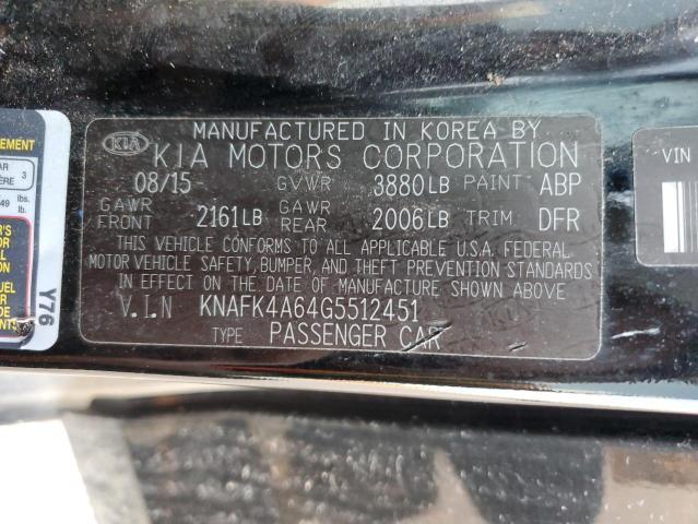 Photo 10 from auction – 2016 KIA FORTE LX with VIN KNAFK4A64G5512451