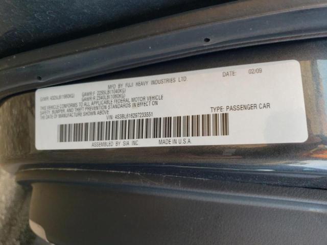 Photo 10 from auction – 2009 SUBARU LEGACY 2.5 with VIN 4S3BL616297233551