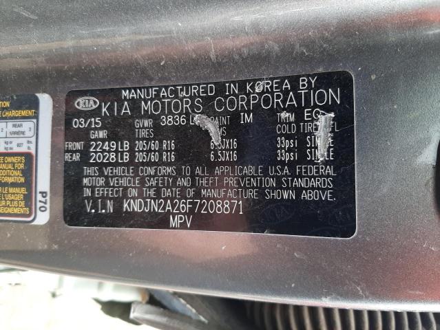 Photo 10 from auction – 2015 KIA SOUL with VIN KNDJN2A26F7208871