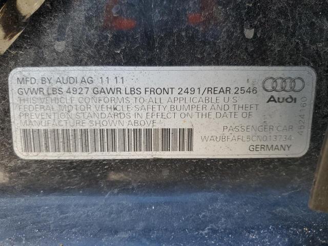 Photo 10 from auction – 2012 AUDI A4 PREMIUM with VIN WAUBFAFL5CN013734