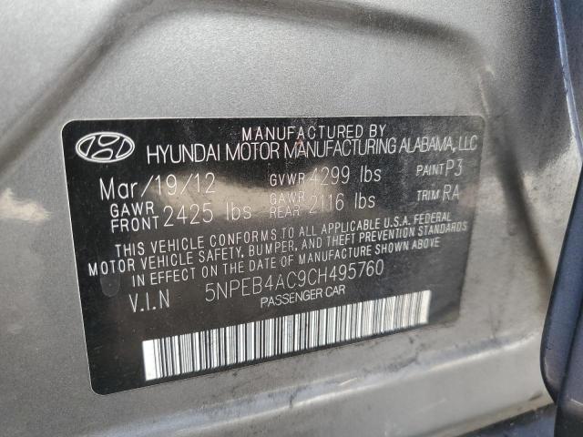 Photo 10 from auction – 2012 HYUNDAI SONATA GLS with VIN 5NPEB4AC9CH495760