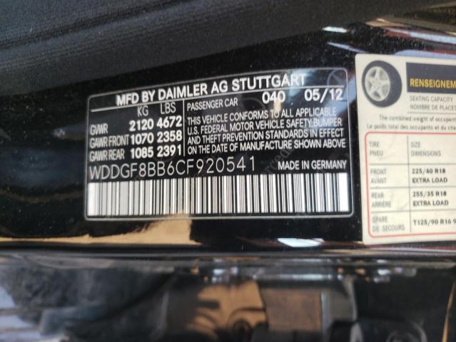 Photo 10 from auction – 2012 MERCEDES-BENZ C 300 4MAT with VIN WDDGF8BB6CF920541