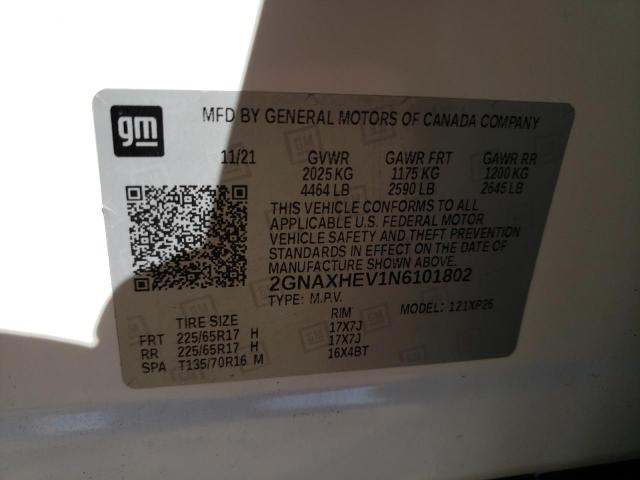 Photo 10 from auction – 2022 CHEVROLET EQUINOX LS with VIN 2GNAXHEV1N6101802