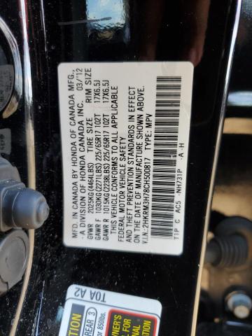 Photo 10 from auction – 2012 HONDA CR-V EXL with VIN 2HKRM3H78CH500817