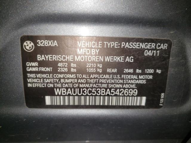Photo 10 from auction – 2011 BMW 328 XI with VIN WBAUU3C53BA542699