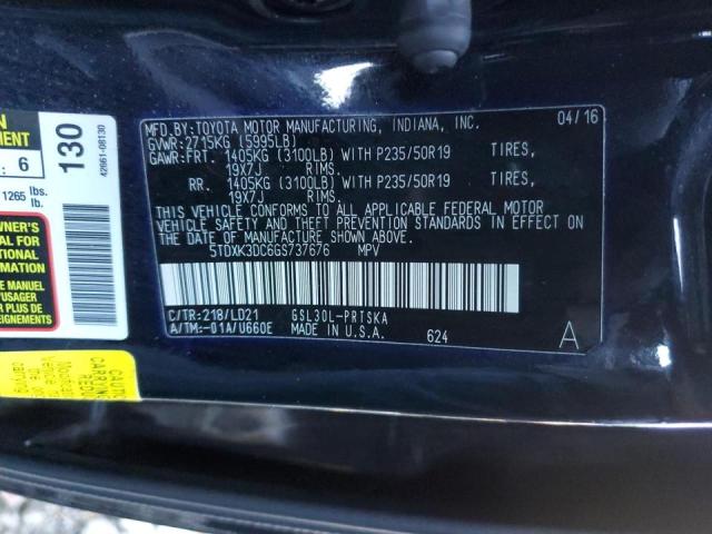 Photo 10 from auction – 2016 TOYOTA SIENNA SE with VIN 5TDXK3DC6GS737676