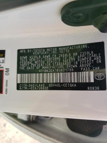 Photo 10 from auction – 2011 TOYOTA CAMRY SE with VIN 4T1BK3EK1BU621799